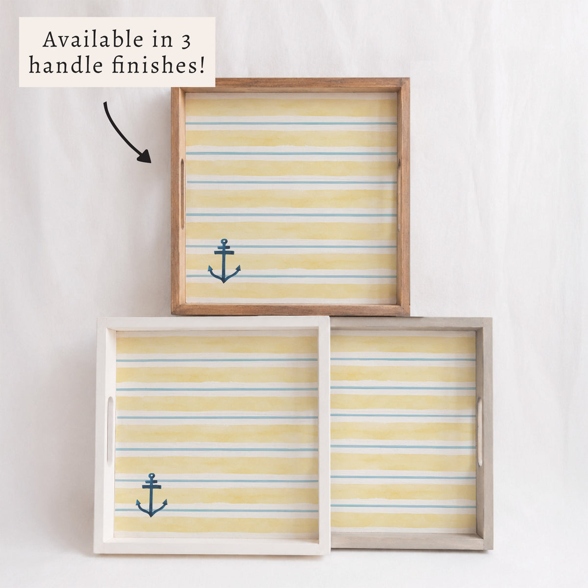 Anchor Stripe Serving Tray