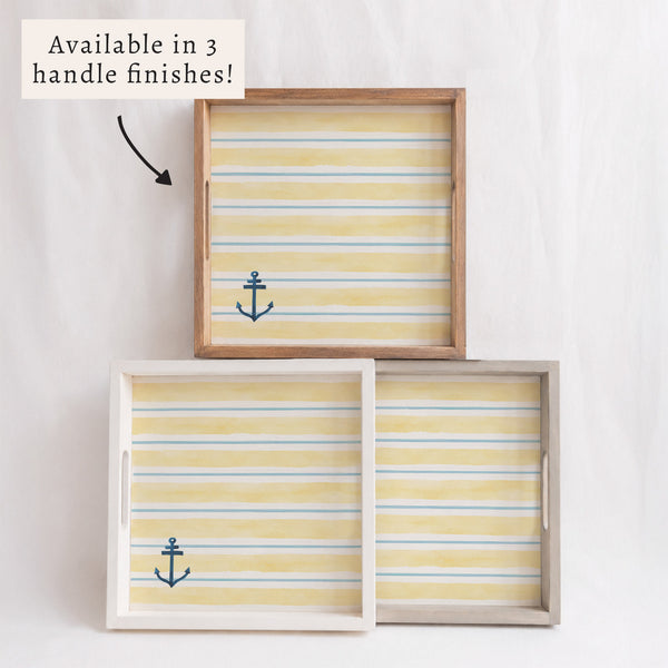 Anchor Stripe Serving Tray
