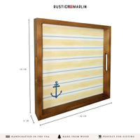 Anchor Stripe Serving Tray