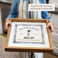 *Scituate Lighthouse Stamp Serving Tray