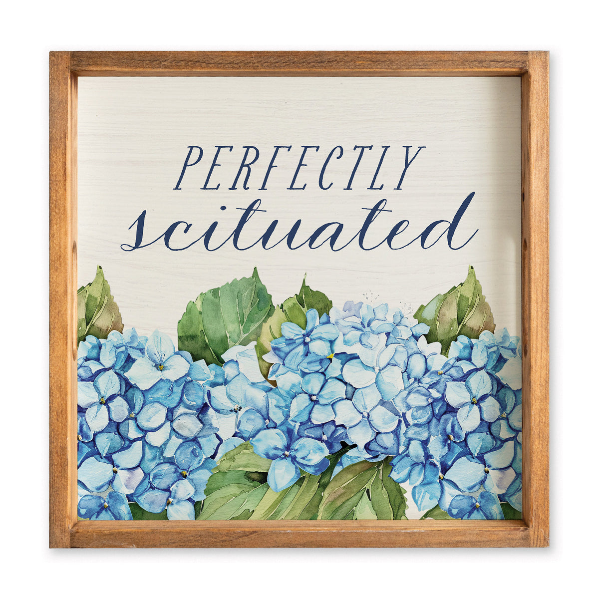 *Perfectly Scituated Hydrangeas Serving Tray