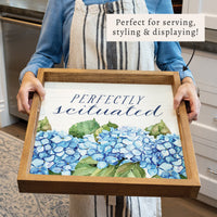 *Perfectly Scituated Hydrangeas Serving Tray