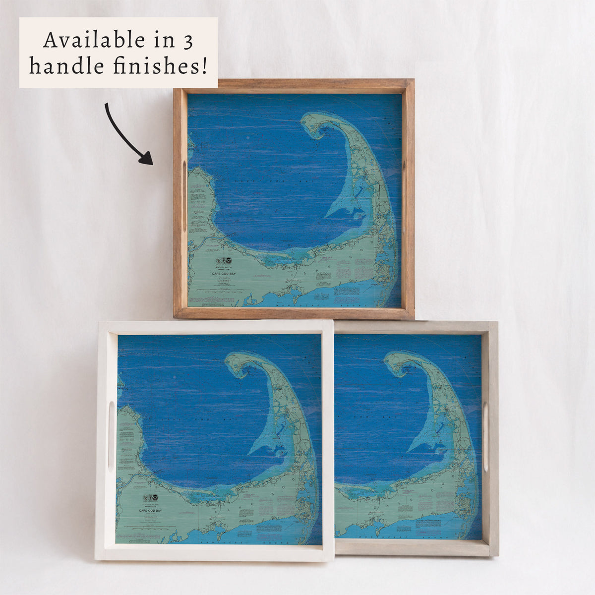 Cape Cod Chart Map Serving Tray