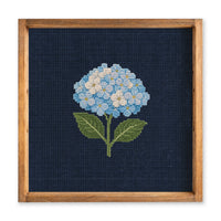 Hydrangea Printed Needlepoint Serving Tray