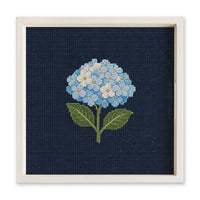 Hydrangea Printed Needlepoint Serving Tray