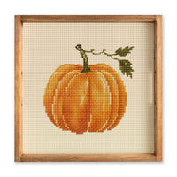 Pumpkin Printed Needlepoint Square Tray