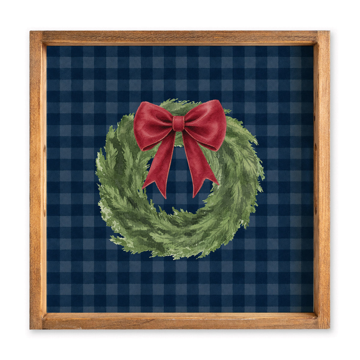 Holiday Wreath Serving Tray