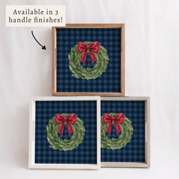 Holiday Wreath Serving Tray