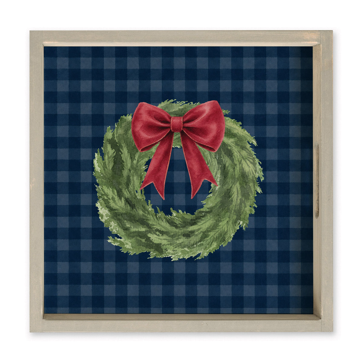 Holiday Wreath Serving Tray