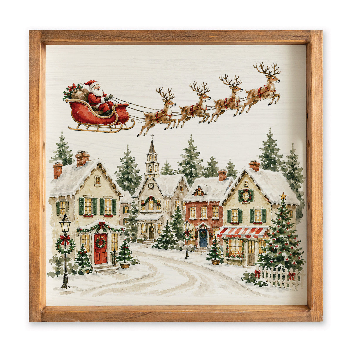 Holiday Village Serving Tray