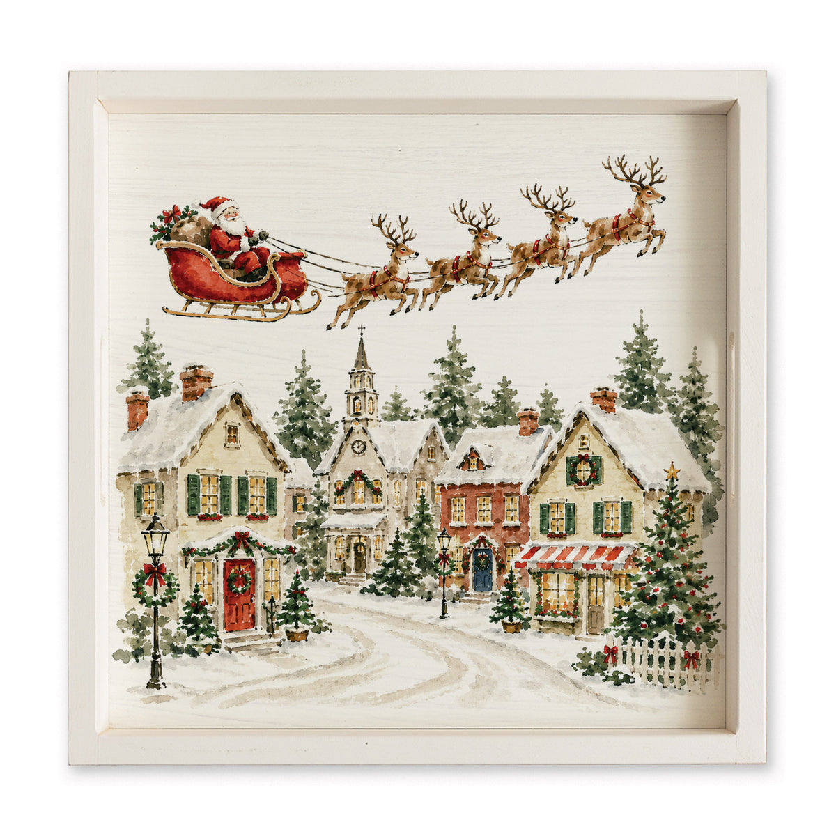 Holiday Village Serving Tray