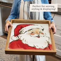 Vintage Santa Face Serving Tray