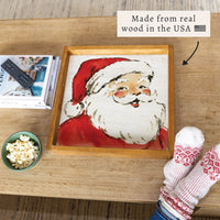 Vintage Santa Face Serving Tray