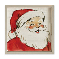 Vintage Santa Face Serving Tray