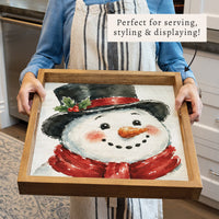 Vintage Snowman Face Serving Tray