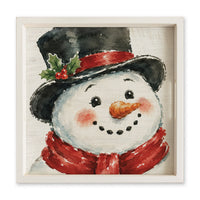 Vintage Snowman Face Serving Tray