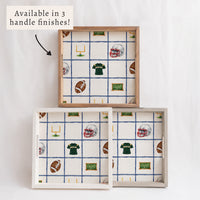 Green B Ay Football Icons Serving Tray