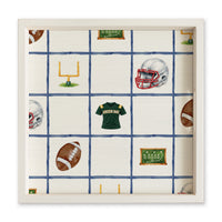 Green B Ay Football Icons Serving Tray