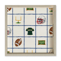 Green B Ay Football Icons Serving Tray