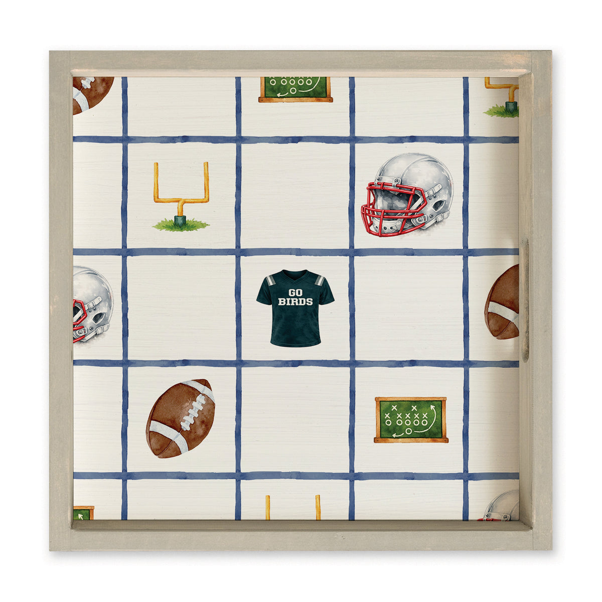 Birds Football Icons Serving Tray