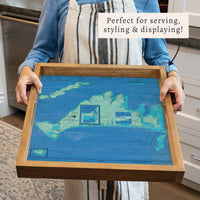 Martha's Vineyard Chart Map Serving Tray