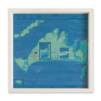 Martha's Vineyard Chart Map Serving Tray