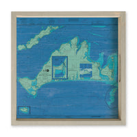 Martha's Vineyard Chart Map Serving Tray