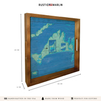 Martha's Vineyard Chart Map Serving Tray