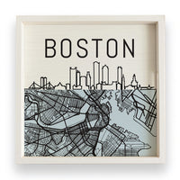 Boston City Map Serving Tray