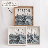Boston City Map Serving Tray