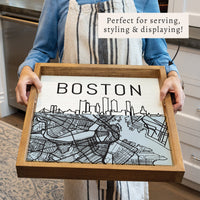 Boston City Map Serving Tray