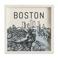 Boston City Map Serving Tray