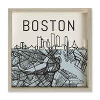 Boston City Map Serving Tray