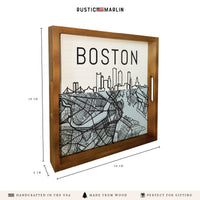 Boston City Map Serving Tray