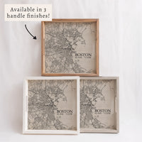 Boston Neutral City Map Serving Tray