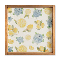 Hydrangea Lemon Serving Tray