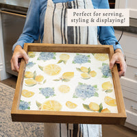 Hydrangea Lemon Serving Tray