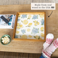 Hydrangea Lemon Serving Tray