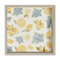 Hydrangea Lemon Serving Tray
