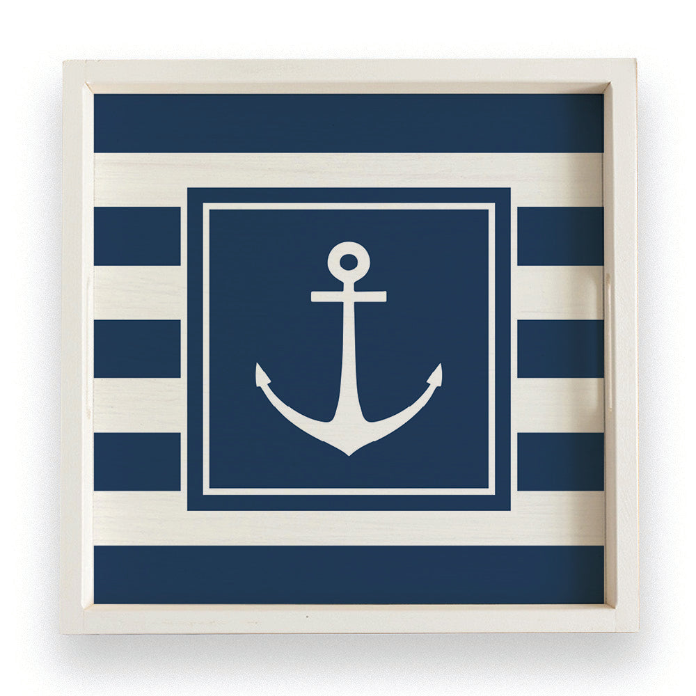 Anchor Stripes Serving Tray