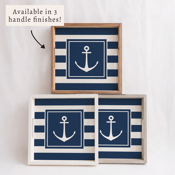 Anchor Stripes Serving Tray