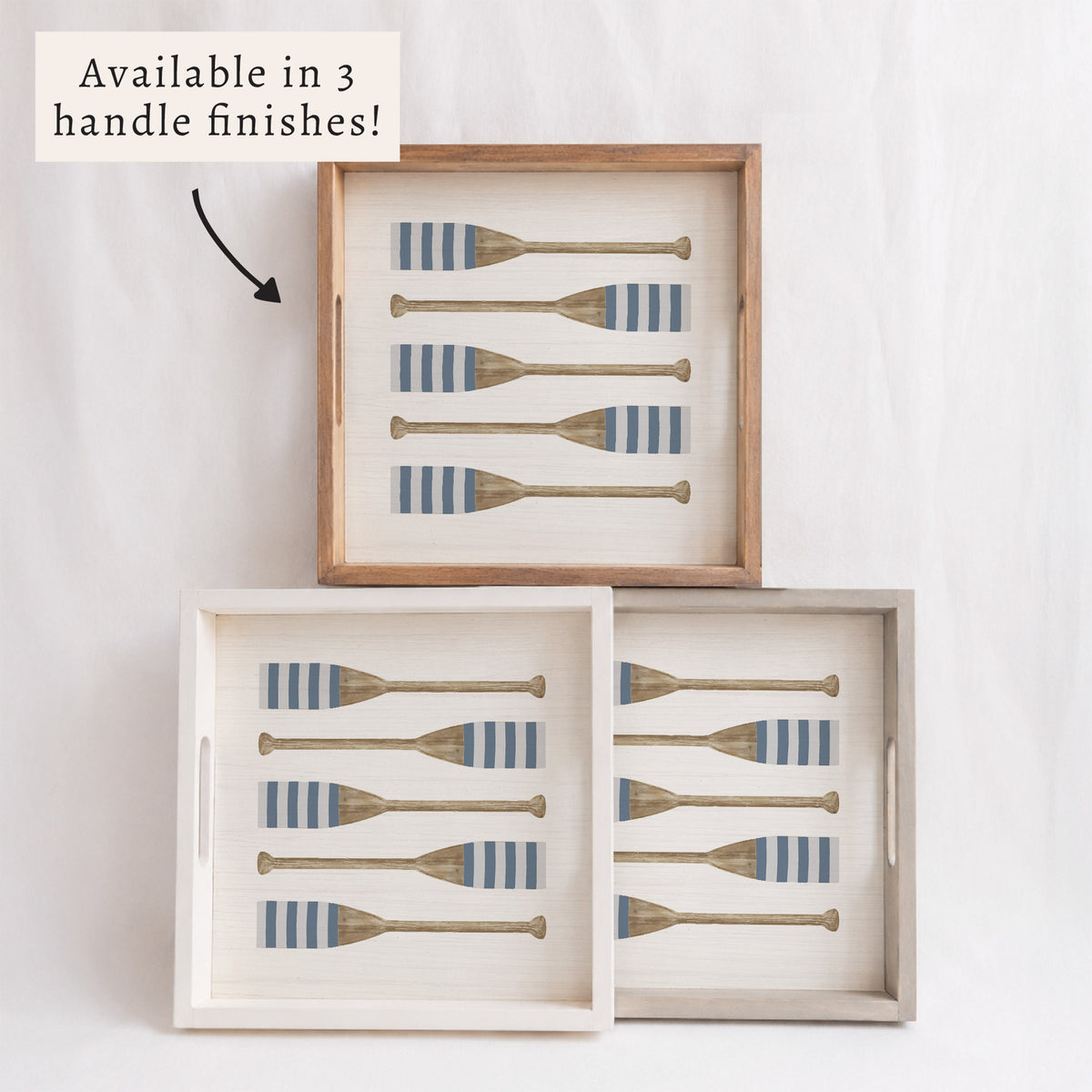 Striped Oars Serving Tray