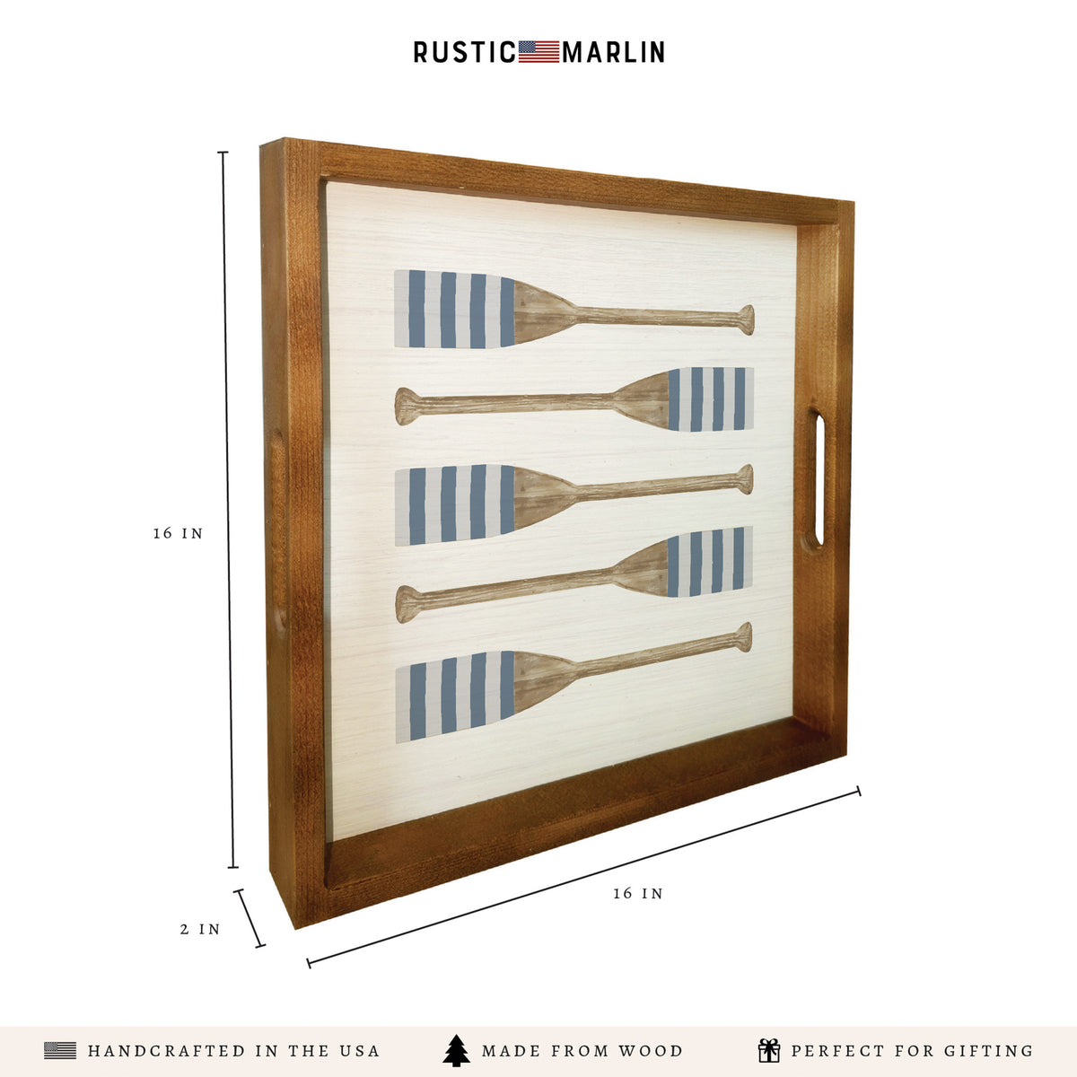 Striped Oars Serving Tray