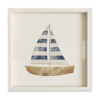 Watercolor Sailboat Serving Tray