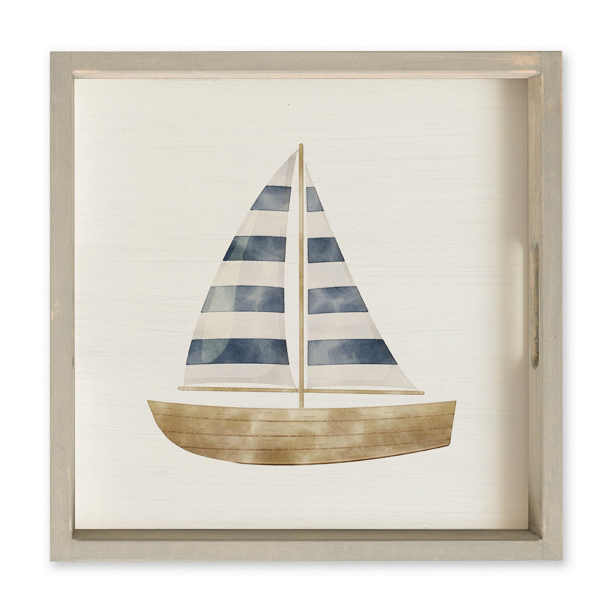 Watercolor Sailboat Serving Tray