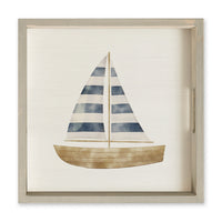 Watercolor Sailboat Serving Tray