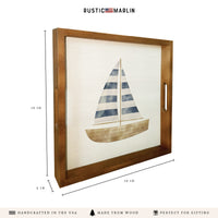 Watercolor Sailboat Serving Tray