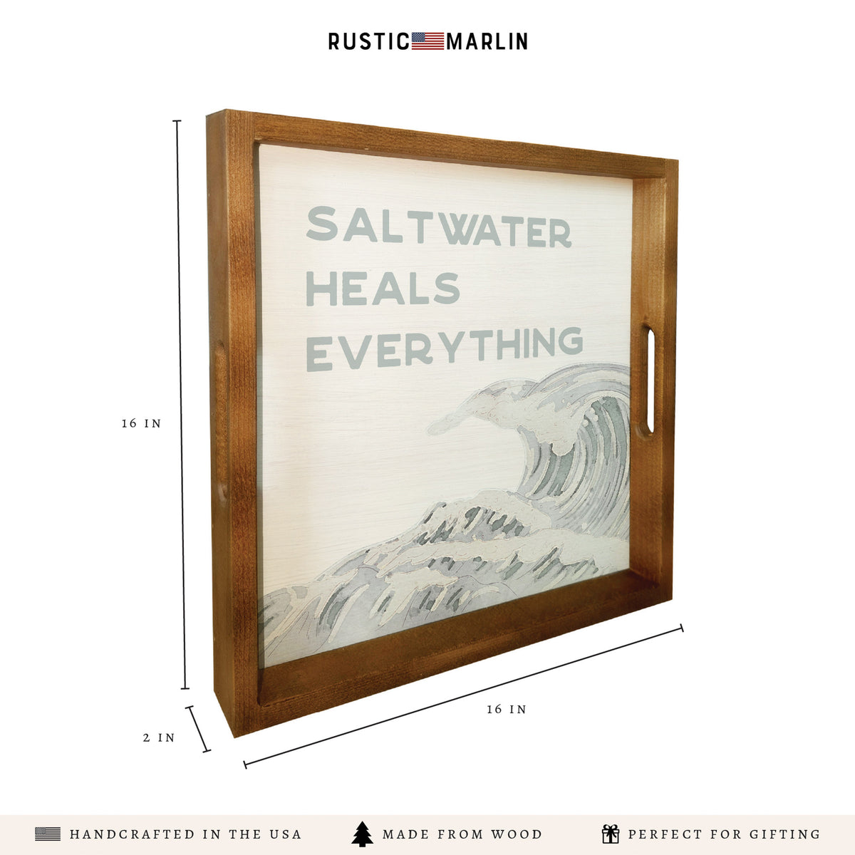 Saltwater Heals Everything Serving Tray