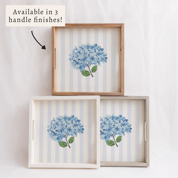Blooming Hydrangea Rustic Marlin Serving Tray