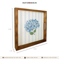 Blooming Hydrangea Rustic Marlin Serving Tray